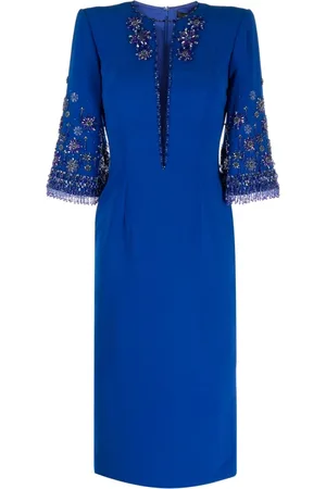 Jenny Packham Sandrine Midikleid mit Perlen