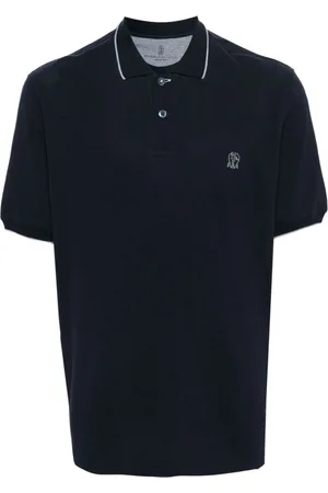 Brunello Cucinelli Poloshirt mit Logo-Stickerei