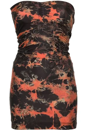 KNWLS Skinn Minikleid mit Flammen-Print