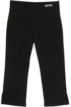 Msgm Gerade Hose mit Logo-Stickerei