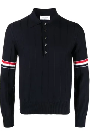 Thom Browne Gestricktes Poloshirt mit Streifen