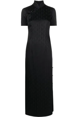Marine Serre Jacquard-Maxikleid