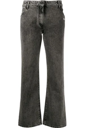 OFF-WHITE Halbhohe Cropped-Jeans