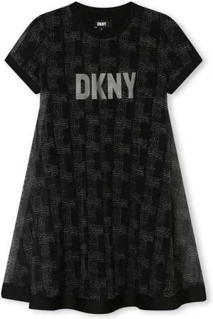 DKNY Kleid im Layering-Look mit Logo-Print