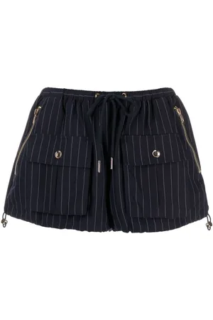 Cynthia Rowley Nadelstreifen-Shorts mit Kordelzugbund