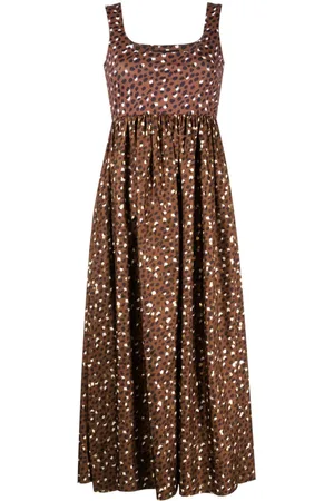 Cynthia Rowley Seidenkleid mit Leoparden-Print