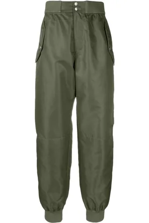 Alexander McQueen Gabardine-Hose mit Logo-Gravur