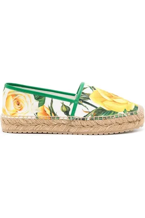 Dolce & Gabbana Espadrilles aus Canvas mit Blumen-Print