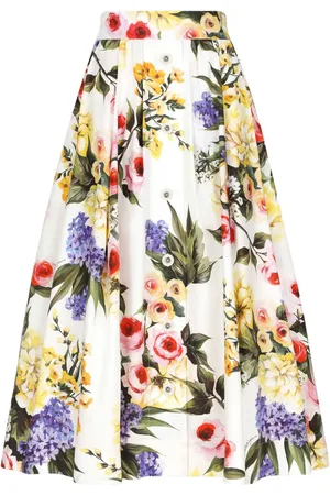 Dolce & Gabbana Midirock mit Blumen-Print