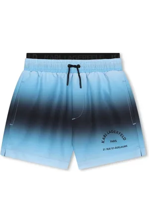 Karl Lagerfeld Kordelzug-Badeshorts mit Ombré-Print