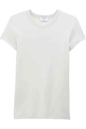 Filippa K Fein geripptes T-Shirt aus Bio-Baumwollgemisch