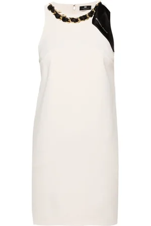 Elisabetta Franchi Krepp-Minikleid mit Kettendetail