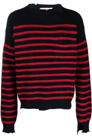 Marni Gestreifter Pullover im Distressed-Look