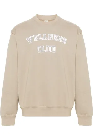 Sporty & Rich Beflocktes Wellness Club Sweatshirt