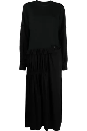 YOHJI YAMAMOTO Gestuftes Maxikleid mit Muster