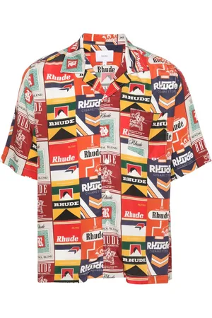 Rhude Bowlinghemd mit Cigarette-Print