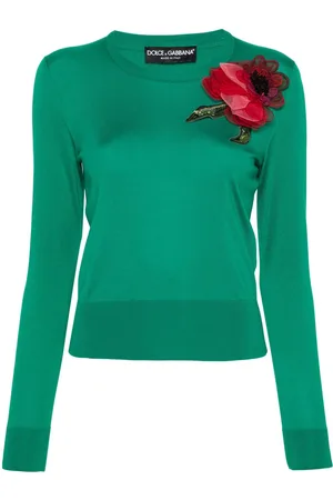 Dolce & Gabbana Pullover mit Blumenapplikation