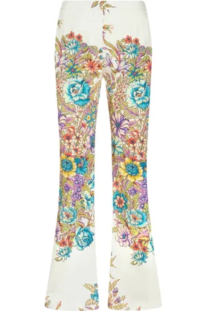 Etro Schlaghose mit Blumen-Print