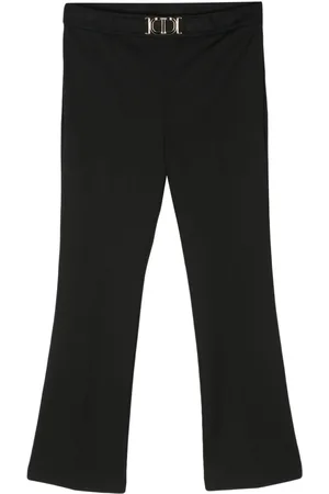 Twin-Set Gerade Hose mit Logo-Schild