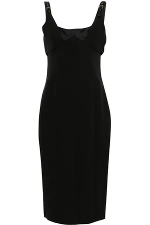VERSACE Cady-Midikleid mit eckigem Ausschnitt