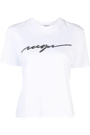 Msgm T-Shirt mit Logo-Applikation