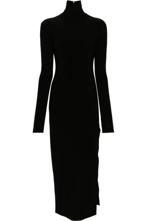 Norma Kamali Maxikleid mit seitlichem Schlitz