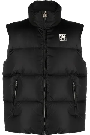 Palm Angels Gefütterte Skiweste mit Monogramm-Patch