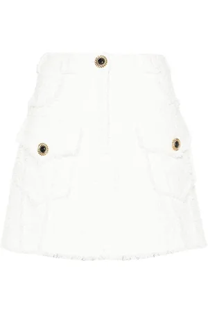 Balmain Tweed-Minirock in A-Linie