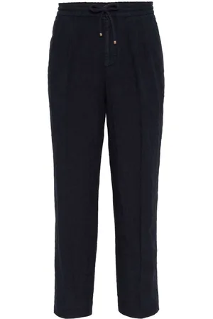 Brunello Cucinelli Hose aus Leinen mit Kordelzug