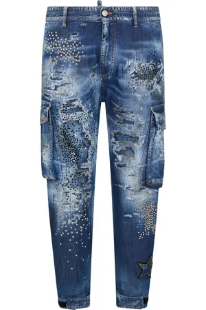 Dsquared2 Verzierte Jeans mit aufgesetzten Taschen