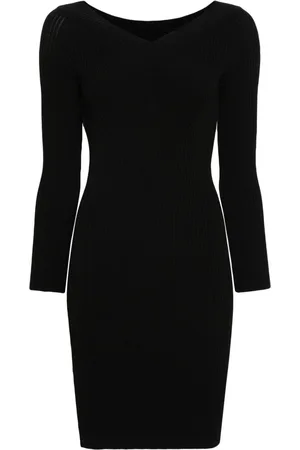 Alberta Ferretti Strickkleid mit V-Ausschnitt