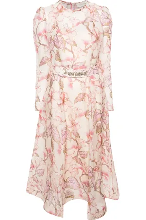 ZIMMERMANN Matchmaker Midikleid mit Blumen-Print