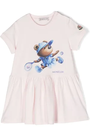 Moncler Ausgestelltes Kleid mit Teddy-Print