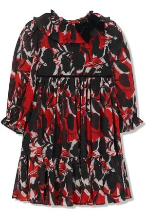PATACHOU Plissiertes Kleid mit Blumen-Print