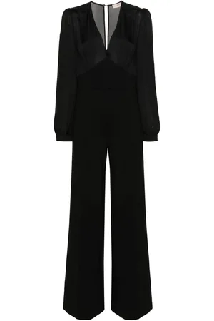 Twin-Set Plissierter Jumpsuit mit weitem Bein