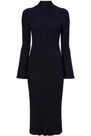 Proenza Schouler Geripptes Midikleid mit Rollkragen