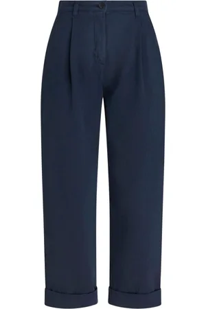 Etro Cropped-Chino mit Fischgrätenmuster