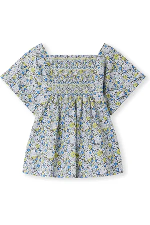 BONPOINT Gesmokte Bluse mit Blumen-Print