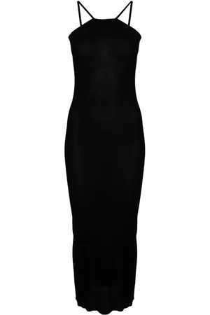 Rick Owens Fein geripptes Skorpio Maxikleid