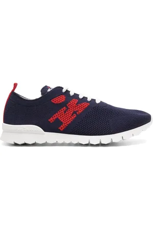 Kiton Mesh-Sneakers mit Jacquard-Logo