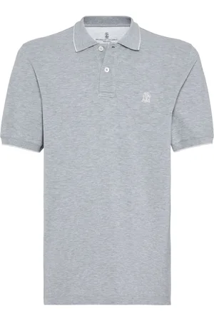Brunello Cucinelli Poloshirt mit Logo-Stickerei