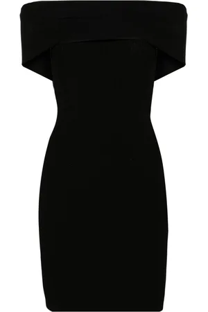 Pinko Geripptes Minikleid mit drapiertem Ausschnitt
