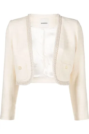 Sandro Cropped-Jacke aus Tweed