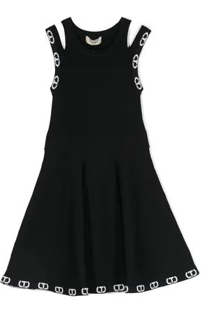 Twin-Set Ausgestelltes Kleid aus Logo-Jacquard