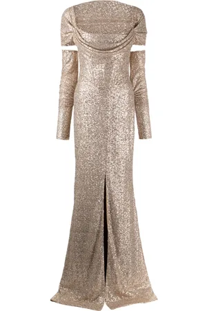 RHEA COSTA Langes Maha Kleid mit Pailletten