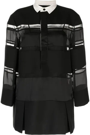 SACAI Minikleid mit Kontrastkragen