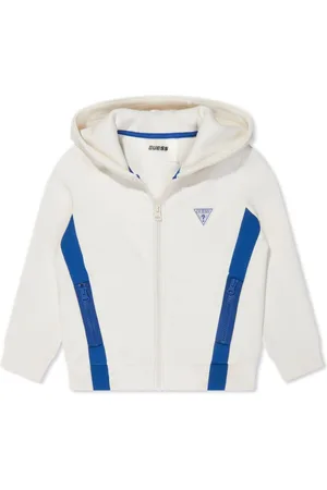 Guess Gestreifte Kapuzenjacke mit Logo