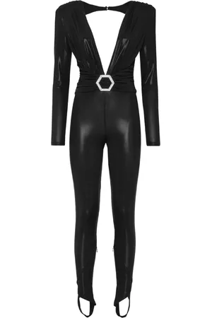 Philipp Plein Lamé-Overall mit Schulterpolstern