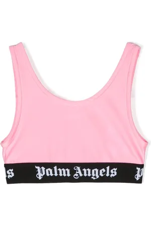 Palm Angels Satin-Bikinioberteil mit Logo-Bund