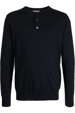 N.PEAL Klassischer Henley-Pullover